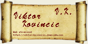 Viktor Kovinčić vizit kartica
